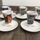 8 coffee cups with saucers - Cafés Folliet Collection