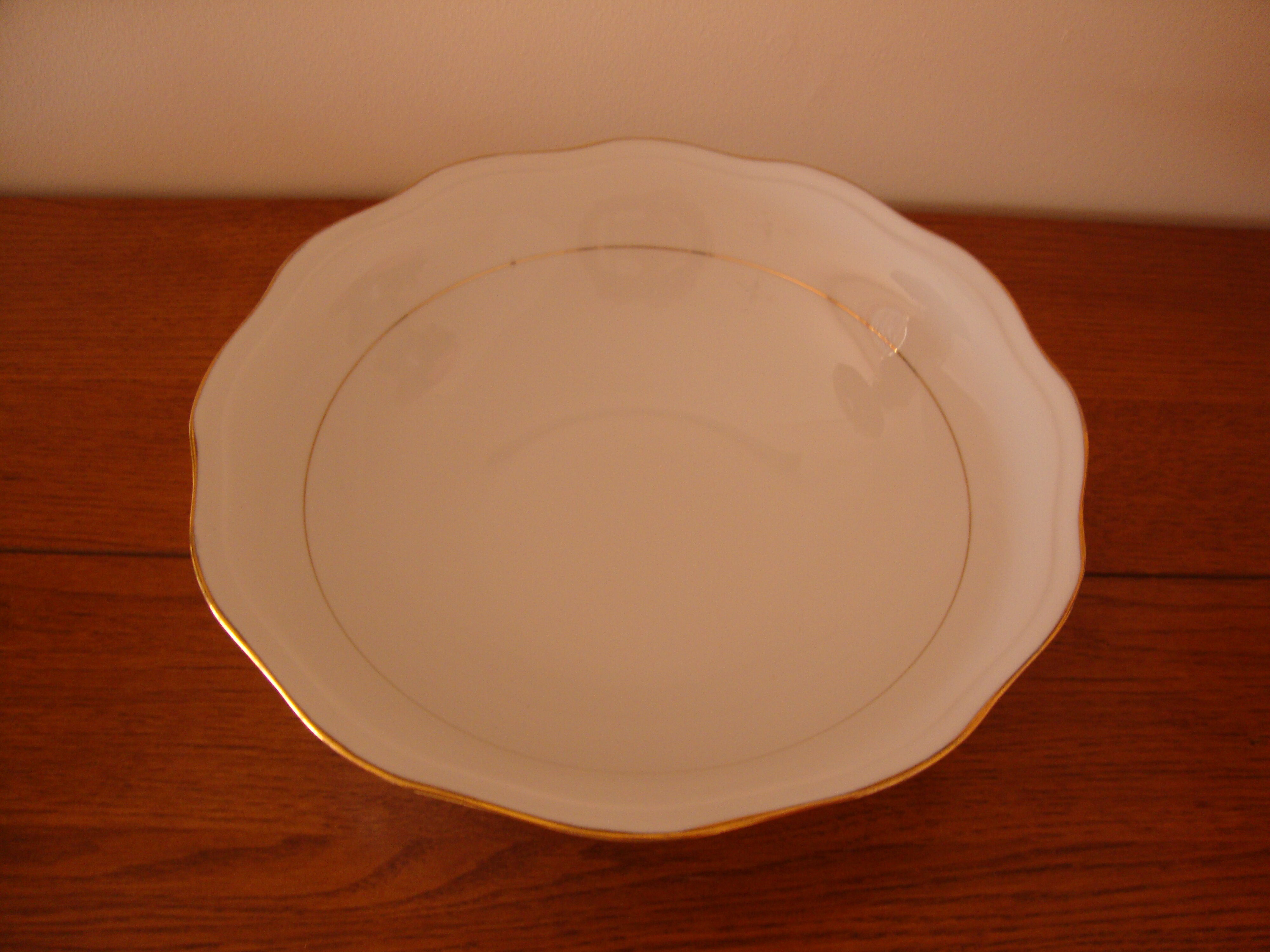 Fine white porcelain salad bowl A. Deshoulières