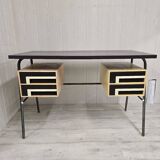 Vintage desk with suspended pedestal, 60s design