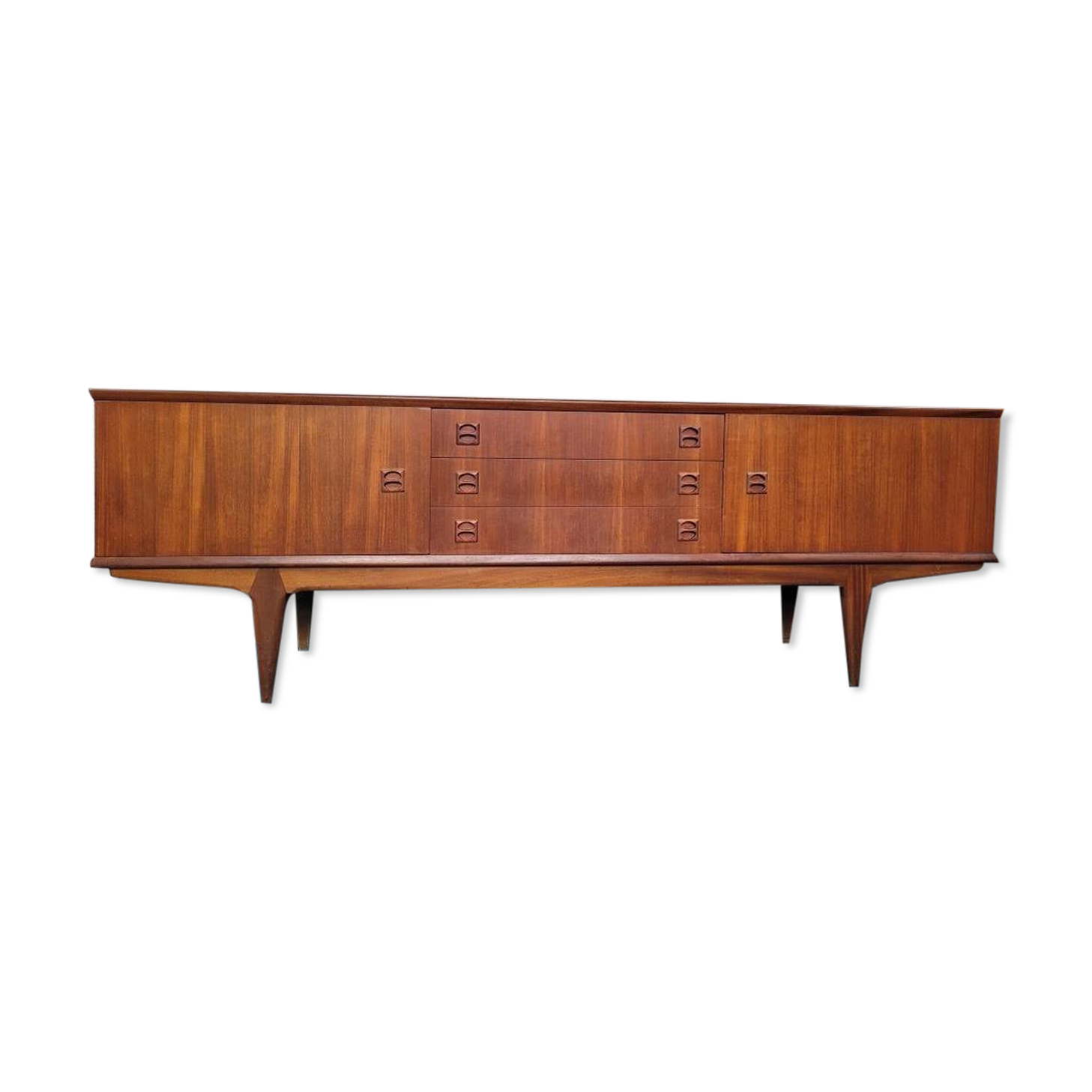 Scandinavian enfilade of the 70s, teak plated.