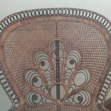 Large Armchair Peacock Emmanuelle/vintage rattan