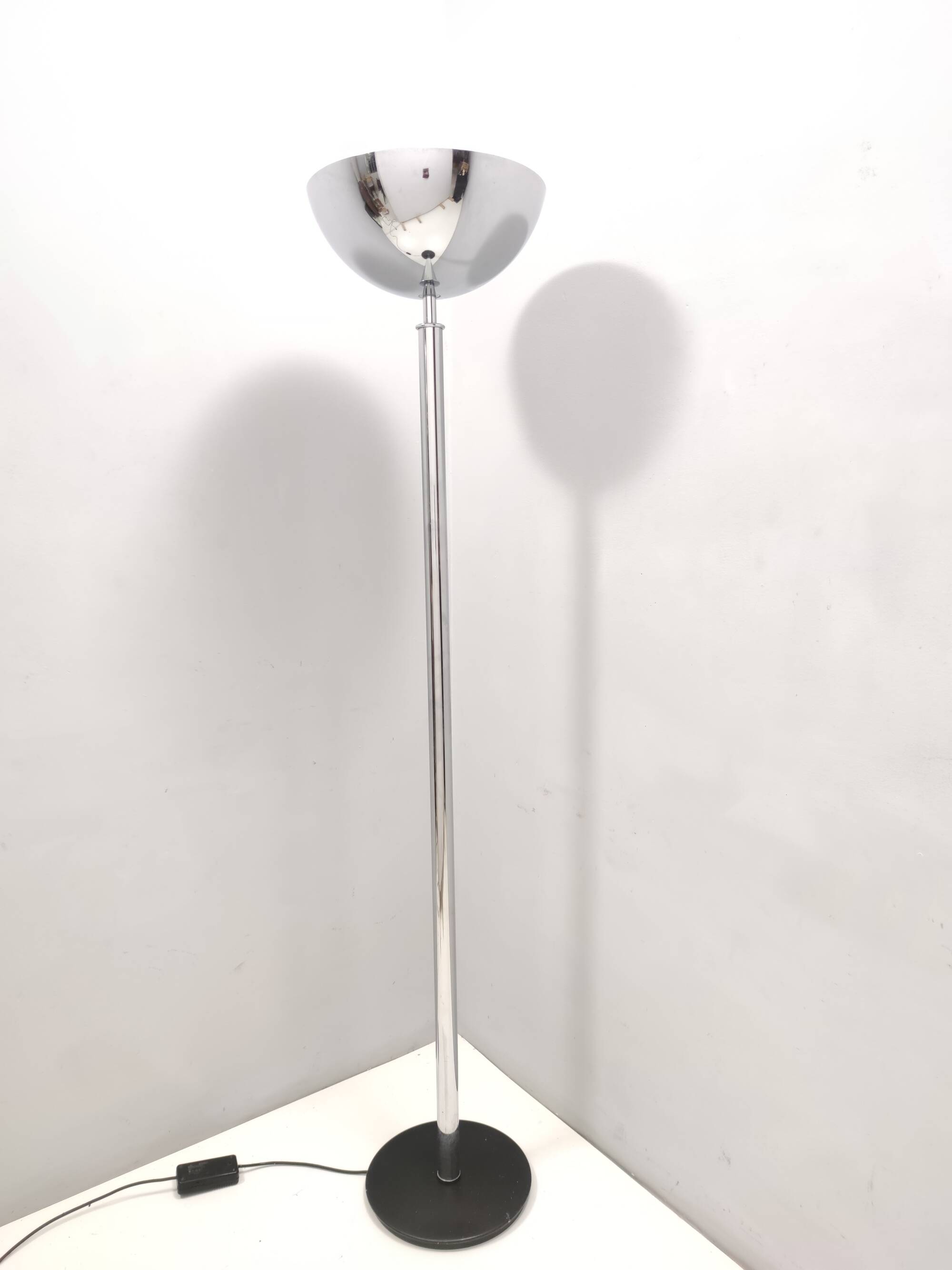 Chrome-Plated Metal Floor Lamp