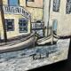 Mediterranean port landscape. Oil on canvas signed.