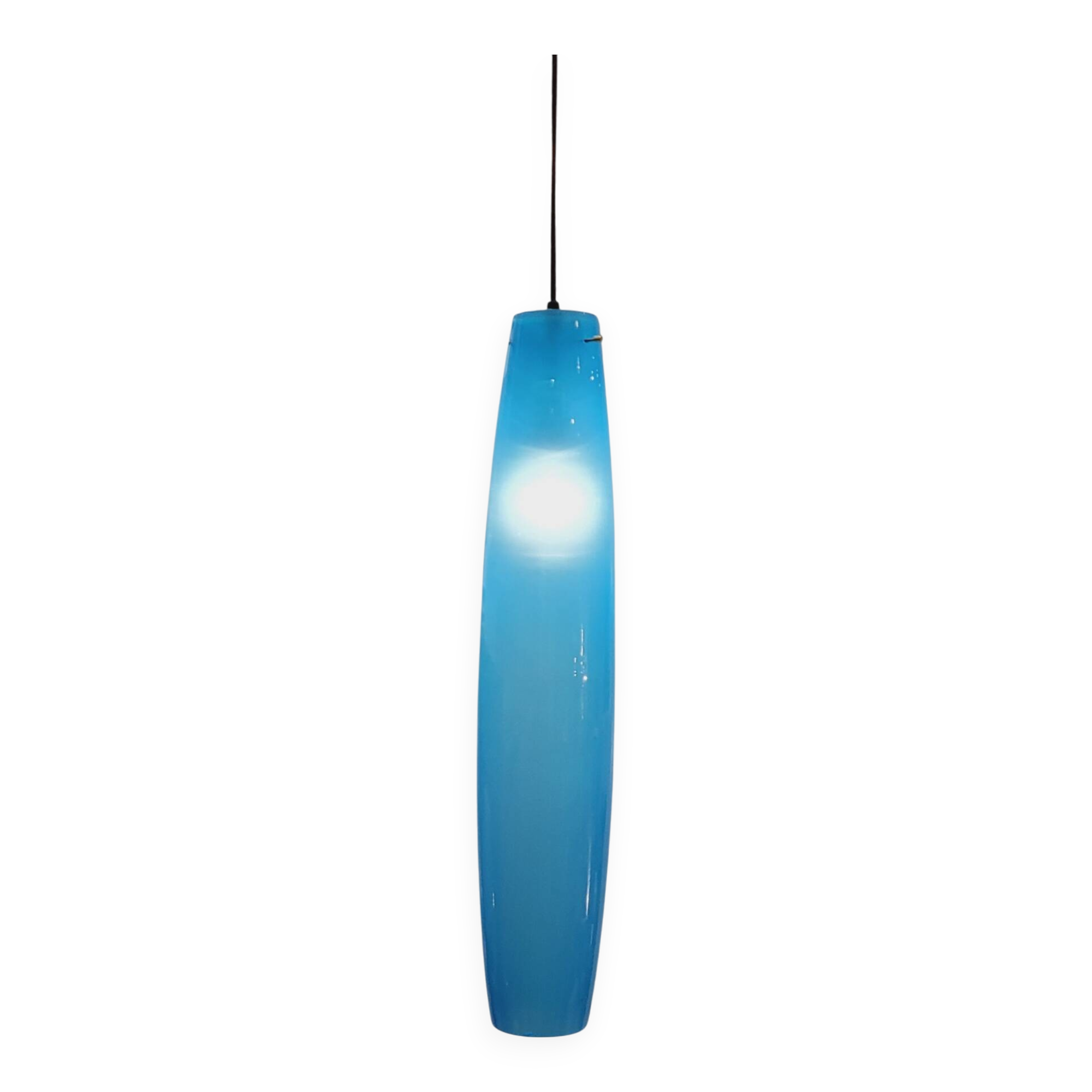 Blue tech lamp, Murano crystal, Vetreria Vistosi, 70's – Italy