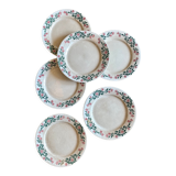 Set of 6 vintage dessert plates model Cécile by HBCM
