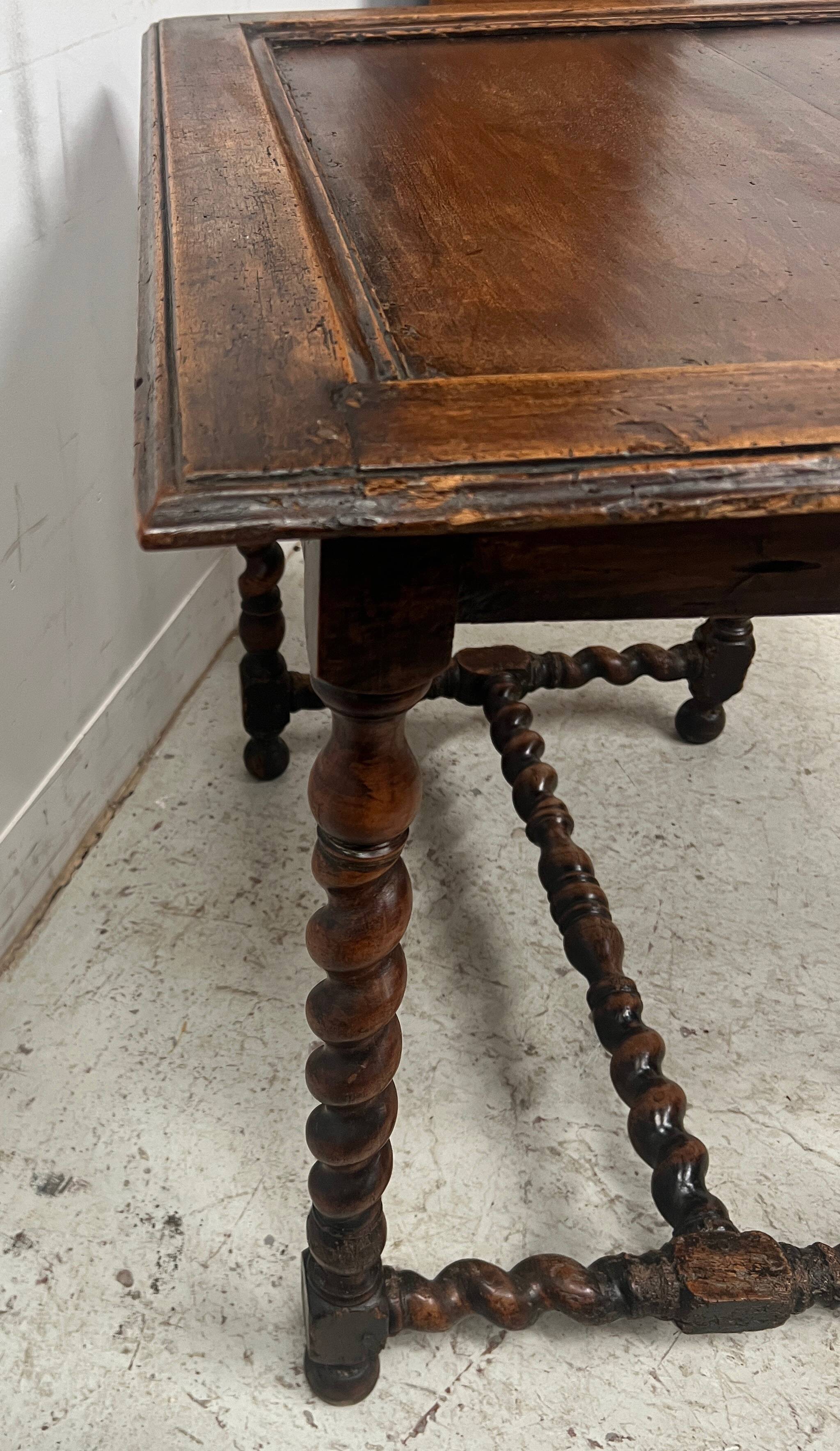 19th-century solid walnut desk.