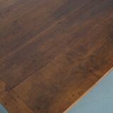 Antique Cherry Early 20th Century French Rustic Farmhouse Dining Table