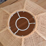 Raffia lampshade in the shape of a flower