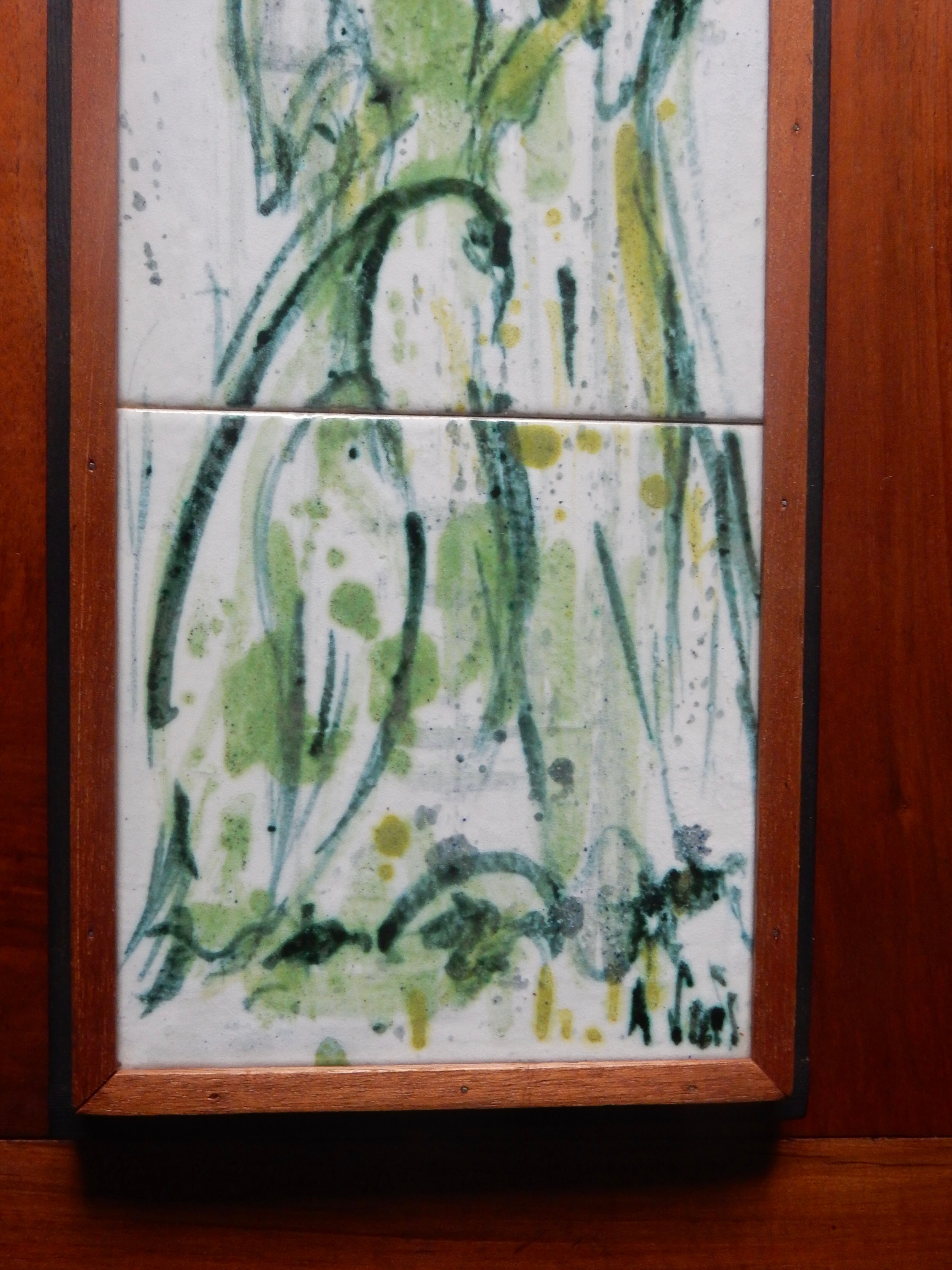 60s vintage ceramic tile panel from A. Suez