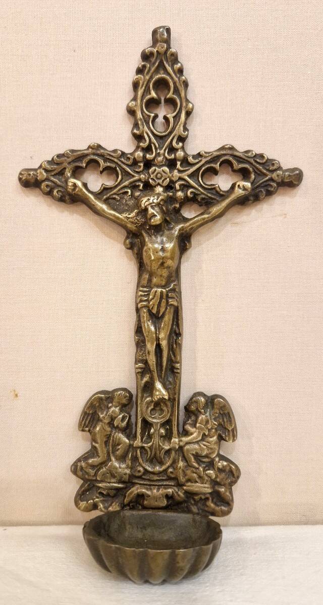 Bronze holy water font from the late 19th century.