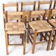 Suite de 8 tabourets en corde