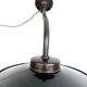 Applique 1930 lampe col de cygne en fonte d'acier patine noir brun email noir