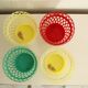 Set of 4 vintage plastic pot covers - model "SYLA"