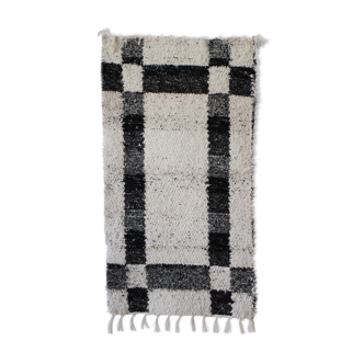 Reversible carpet - 65 x 120 cm - Black and white