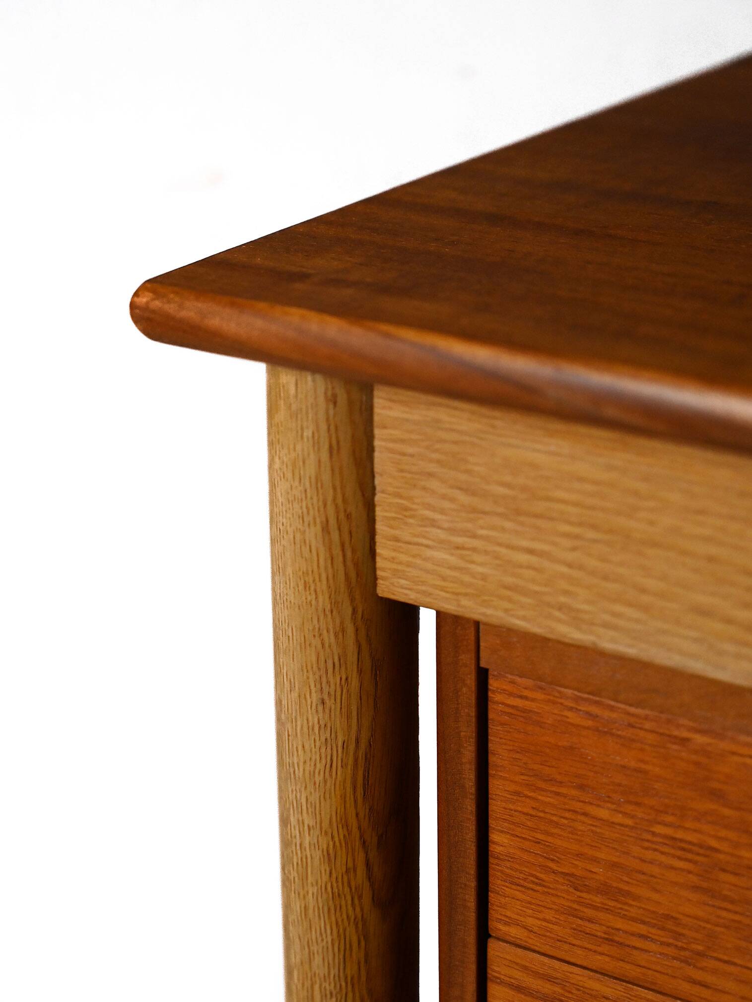 Vintage Scandinavian teak two-tone desk