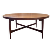 Grande table basse ronde Scandinave par Ilse Möbel vintage 1960