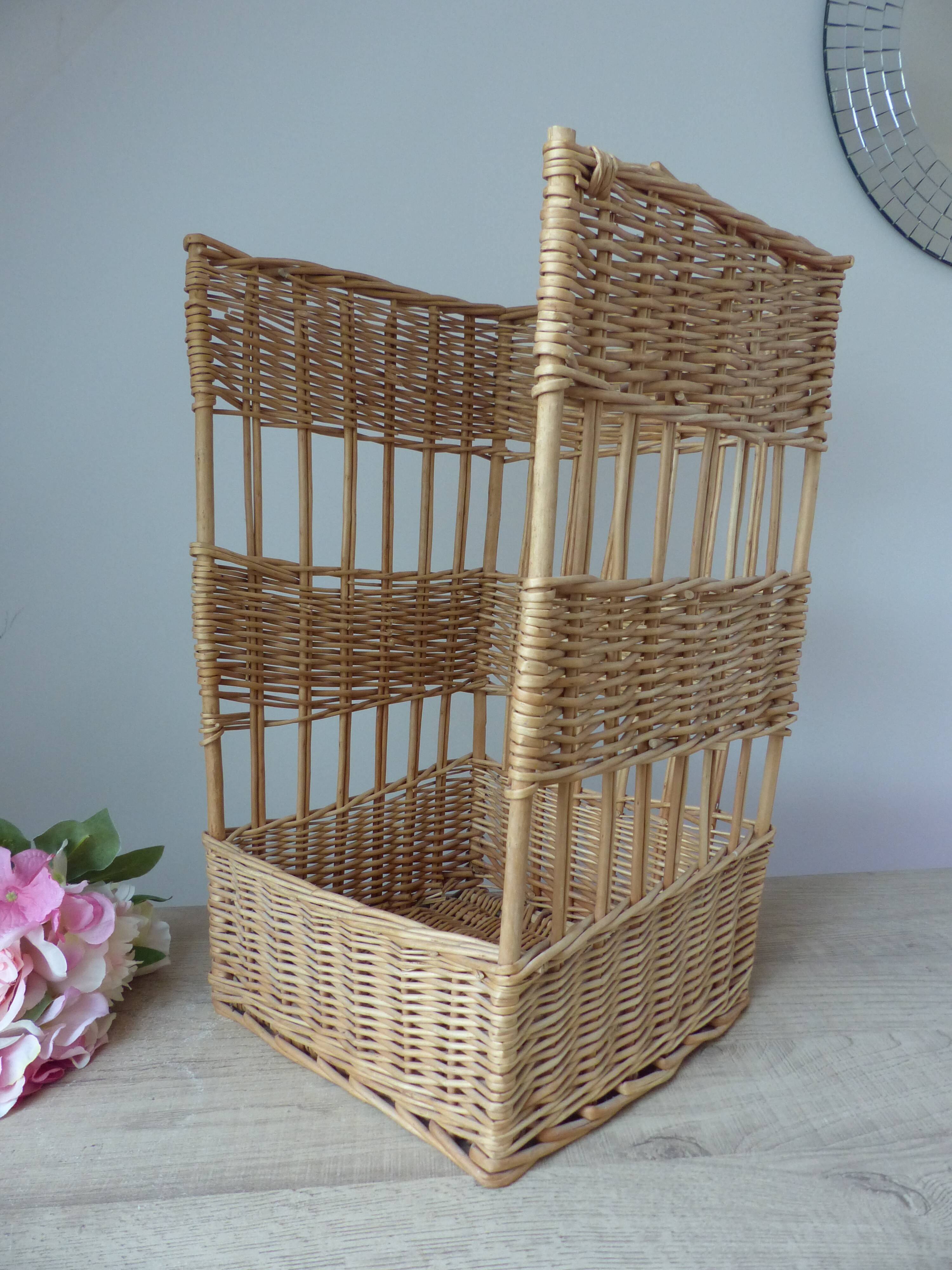 Large vintage bread basket – Wicker & rattan – French bakery style