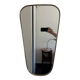 Miroir vintage 1960 rétroviseur asymétrique doré noir - 73 x 39 cm