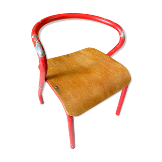 Vintage child school chair Hitier Jacques