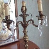 Girandole solid bronze and crystal grapevines