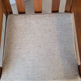 Teak and wool armchair