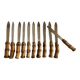 set de 11 couteaux manche bambou 1960 Riviera