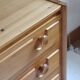 Chest of drawers with 4 drawers in solid pine, rustic mountain style, 1970s.