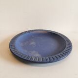 Ceramic plate, from Danish Knapstrup, in beautiful blue glaze.