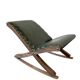 Vintage green footstool pouf