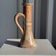 Large antique handmade stoneware candlestick H20