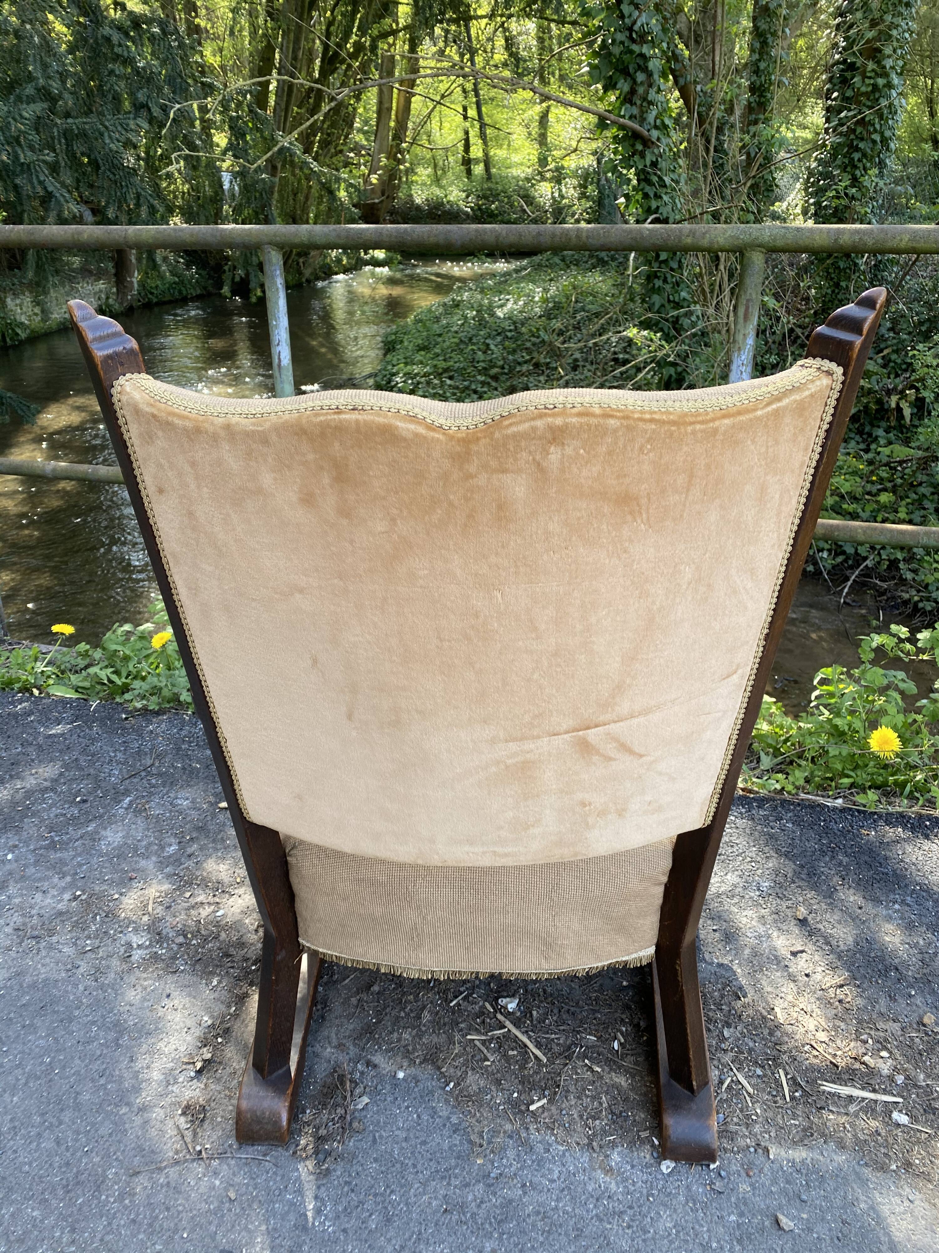 Vintage armchair canvas canvas