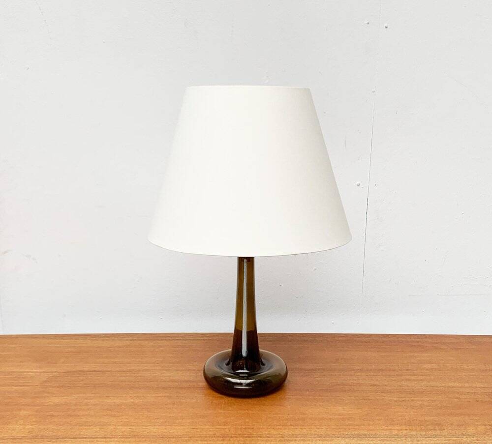Vintage Danish table lamp model Fleur in glass by Michael Bang for Holmegaard, 1970s.