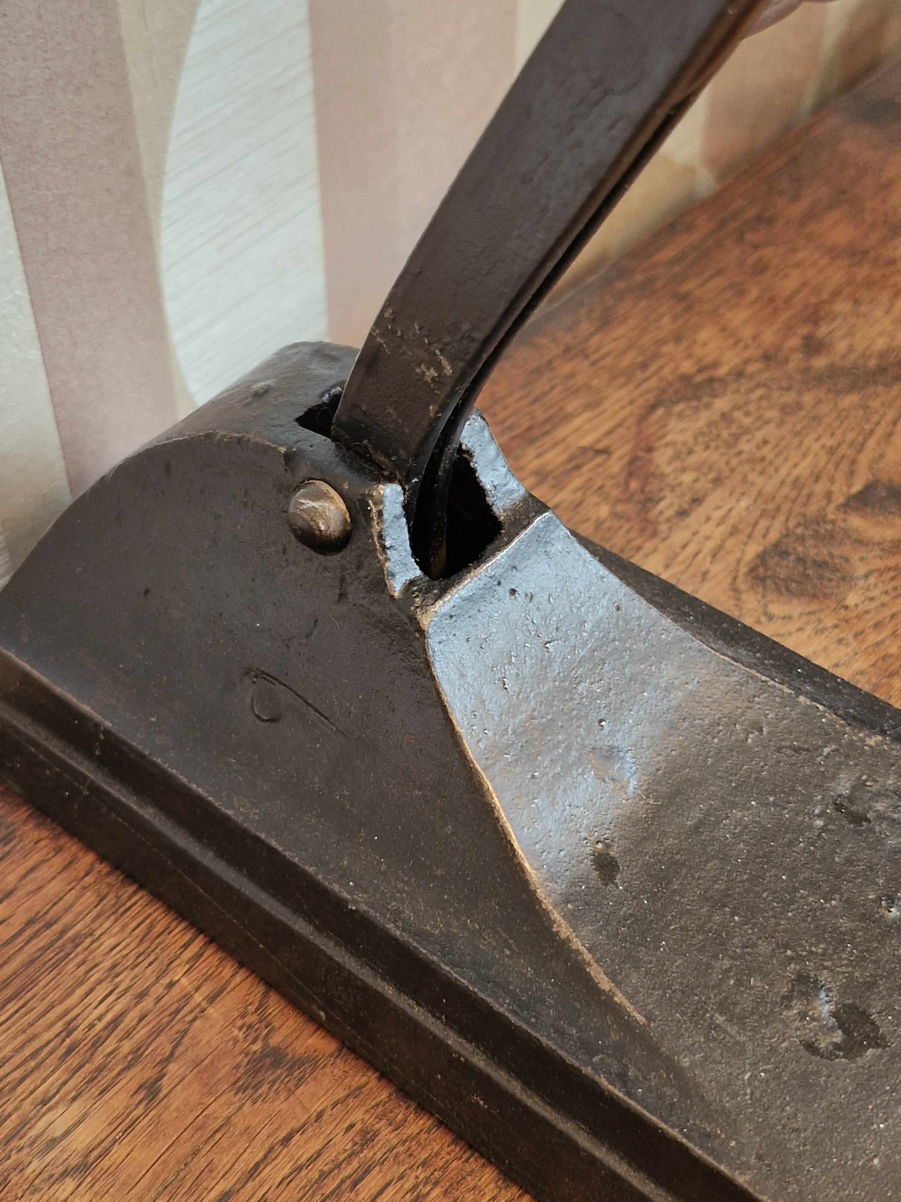Black cast iron desk lamp, industrial Bauhaus design