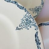 4 flat ironstone plates from St Amand