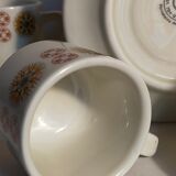 Five vintage Chauvigny porcelain espresso cups