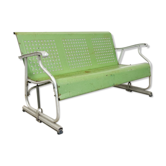 Vintage american metal glider bench