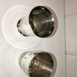 Art deco timbales in silver metal