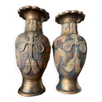 Pair of vintage Asian vases