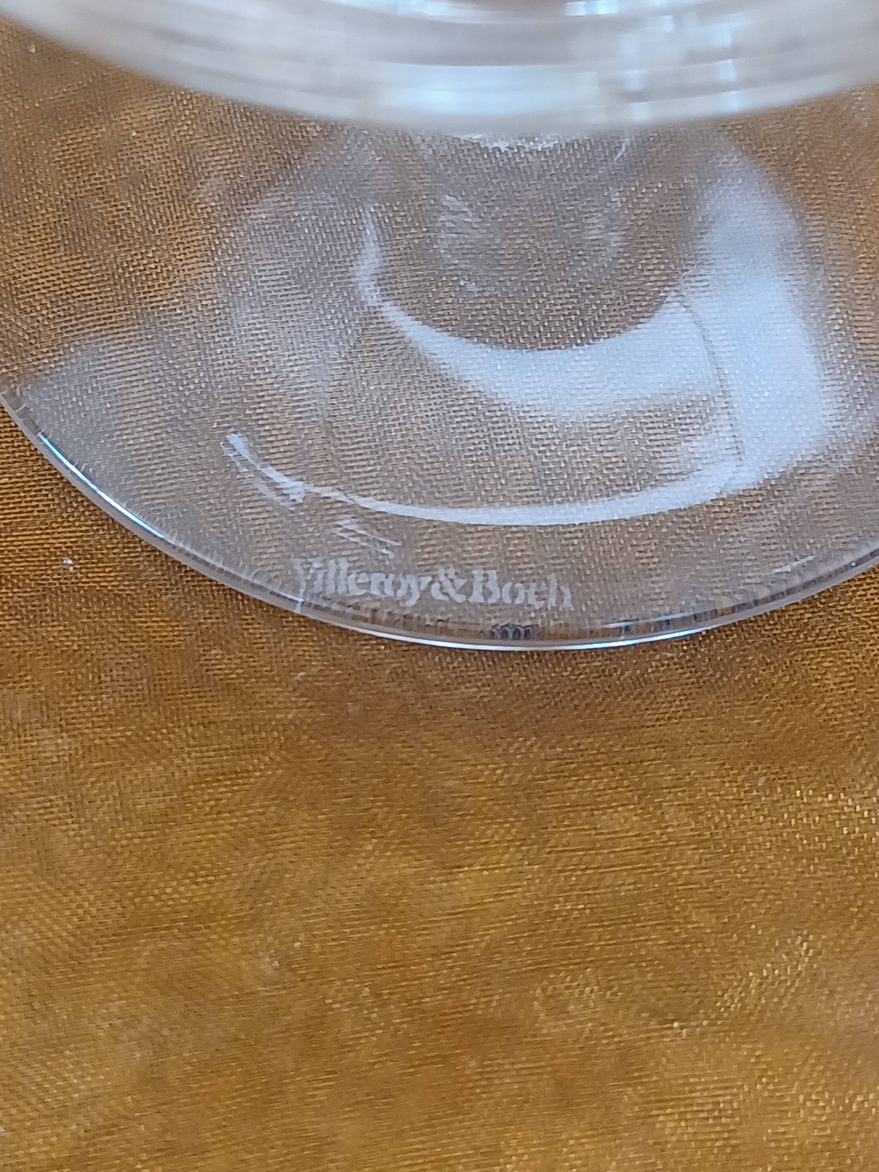 4 glasses with crystal cognac viileroy and boch