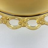 Amber Glass Bowl by Rudolf Schrotter for Rudolfova Hut Glassworks 1940's, Czechoslovakia