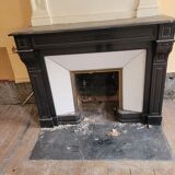 Belgian black marble fireplace without veining