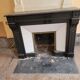 Belgian black marble fireplace without veining