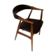 Chaise Farstrup en cuir noir