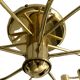 Honsel Leuchten ceiling light with 10 brass lights, Mid Century, 1970s.
