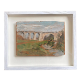 Pochade representing a viaduct