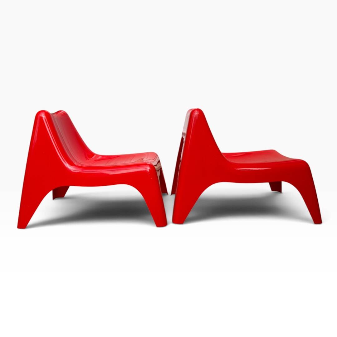 Paire de fauteuils enfant BUNSÖ – IKEA – Thomas Sandell – rouge