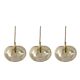 Set of three new electrified golden glass pendant lamps