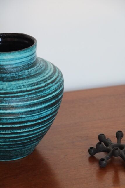 Vase ceramic ball Accolay series Gauloise France 1960