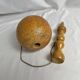 Old bilboquet toy in varnished wood 20th century