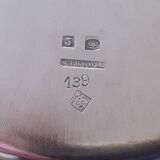 Christofle cc (before 1935) / set of 2 silver metal bottle coasters